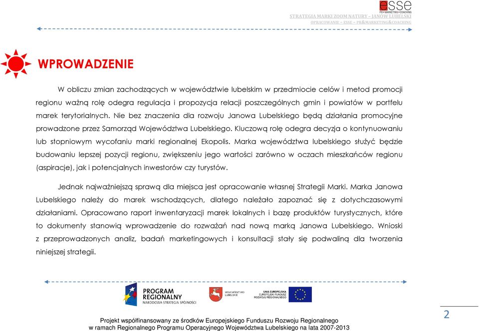 Kluczową rolę odegra decyzja o kontynuowaniu lub stopniowym wycofaniu marki regionalnej Ekopolis.