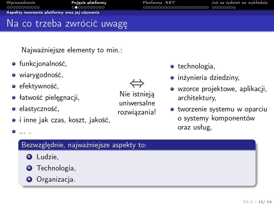 ... Nie istnieją uniwersalne rozwiązania!