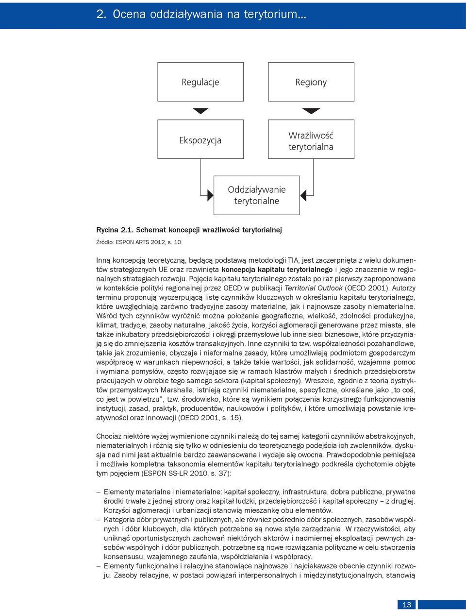 regionalnych strategiach rozwoju. Pojęcie kapitału terytorialnego zostało po raz pierwszy zaproponowane w kontekście polityki regionalnej przez OECD w publikacji Territorial Outlook (OECD 2001).