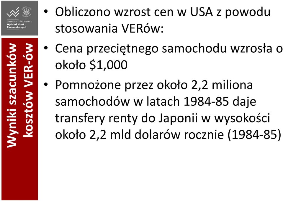 Pomnożone przez około 2,2 miliona samochodów w latach 1984-85 daje