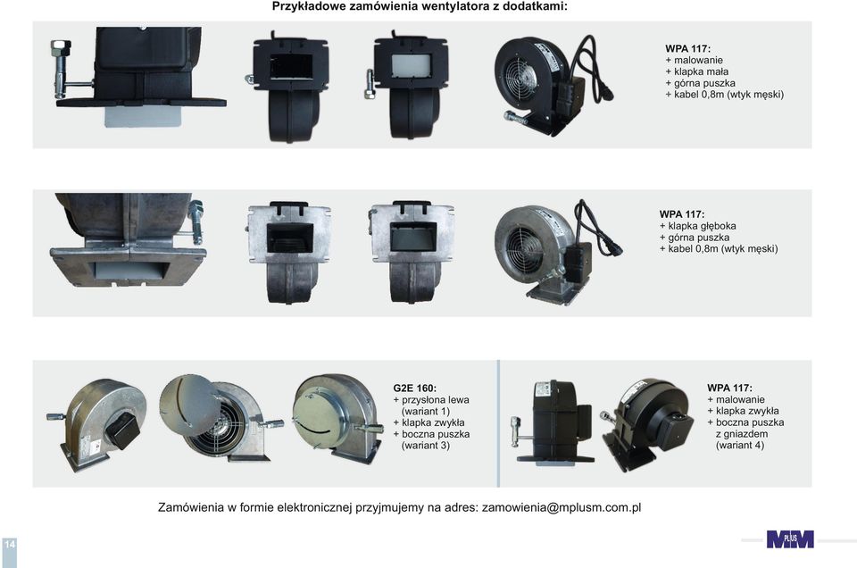 lewa (wariant 1) + klapka zwykła + boczna puszka (wariant 3) Zamówienia w formie elektronicznej