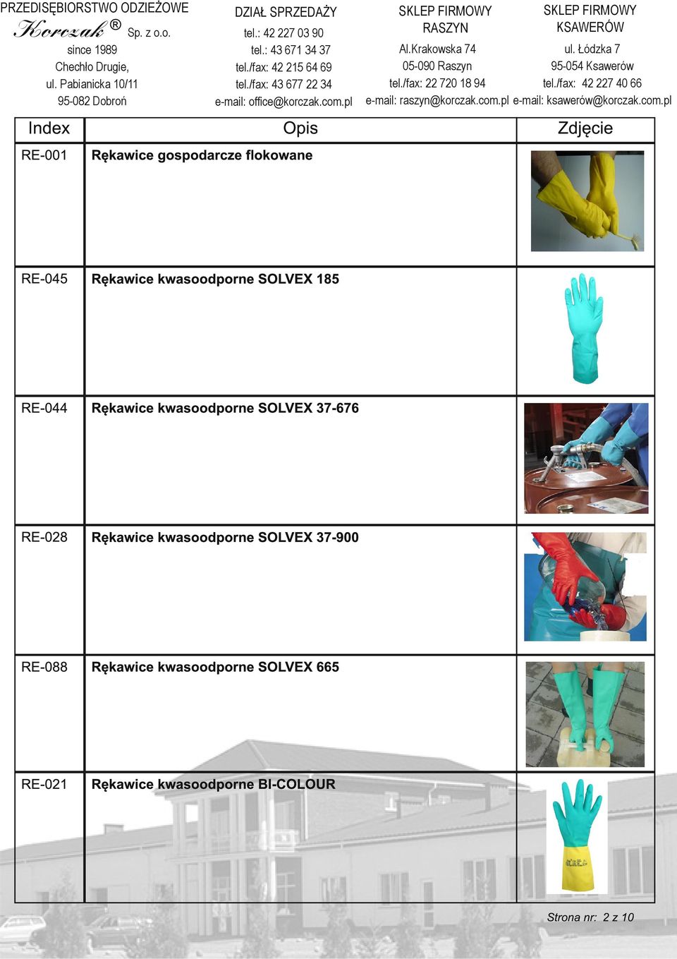 676 RE 028 Rękawice kwasoodporne SOLVEX 37 900 RE 088 Rękawice