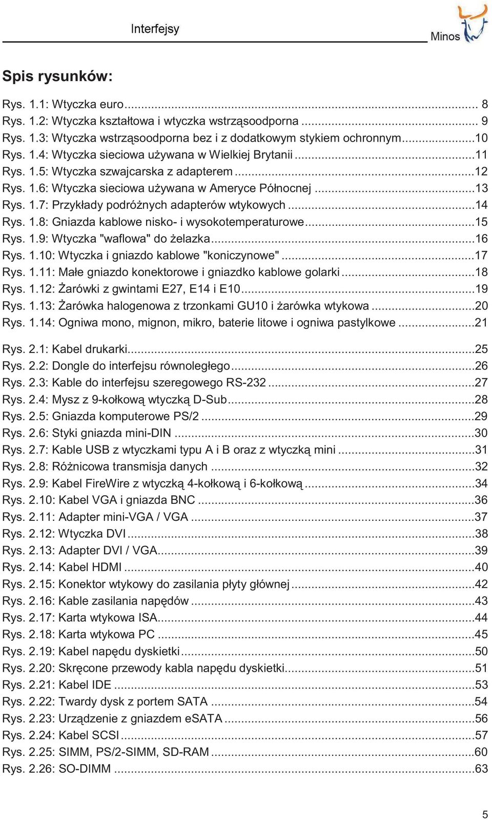 ..15 Rys. 1.9: Wtyczka "waflowa" do żelazka...16 Rys. 1.10: Wtyczka i gniazdo kablowe "koniczynowe"...17 Rys. 1.11: Małe gniazdo konektorowe i gniazdko kablowe golarki...18 Rys. 1.12: Żarówki z gwintami E27, E14 i E10.