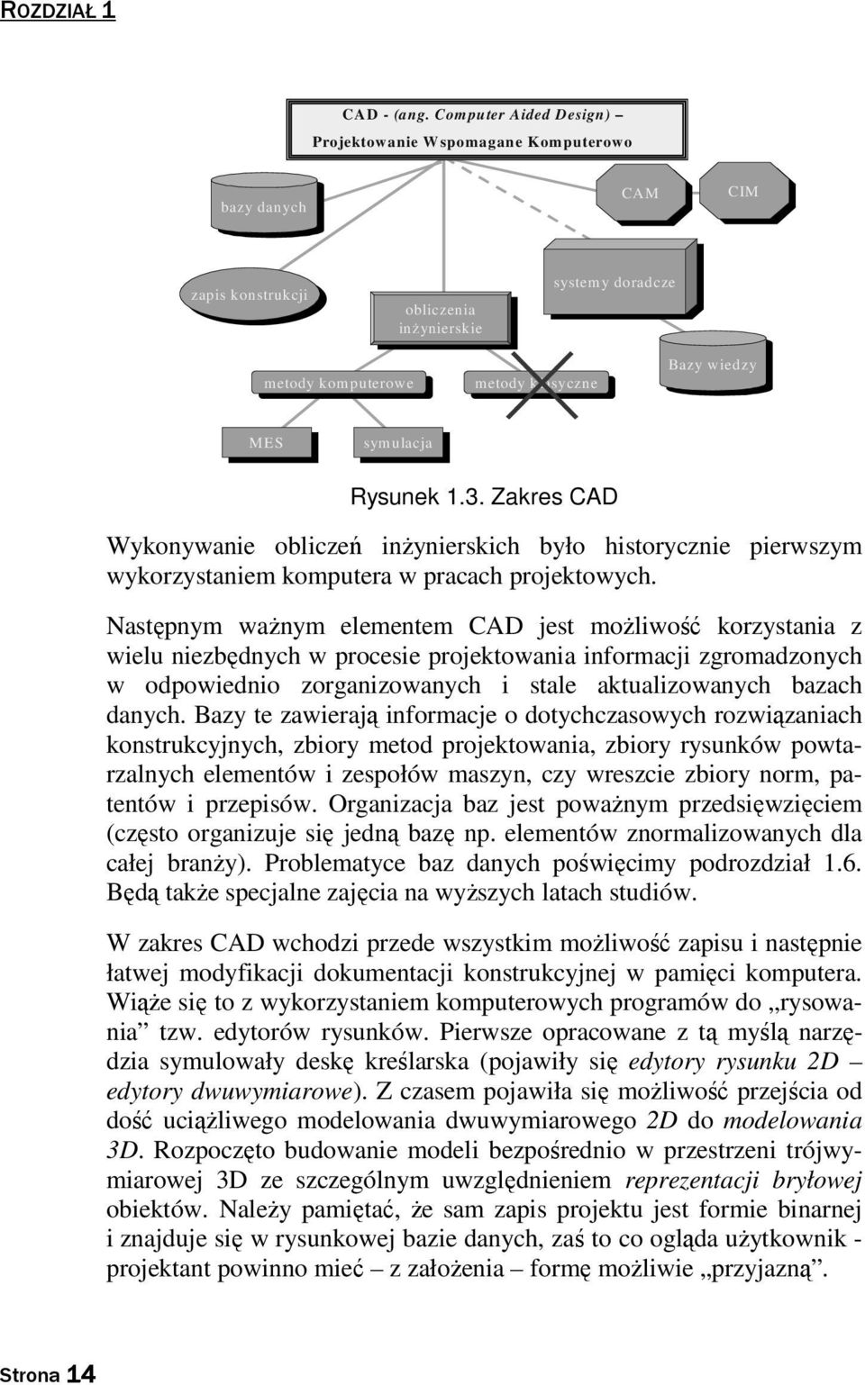 klasyczne systemy systemy doradcze doradcze Bazy Bazy wiedzy wiedzy MES MES symulacja symulacja Rysunek 1.3.