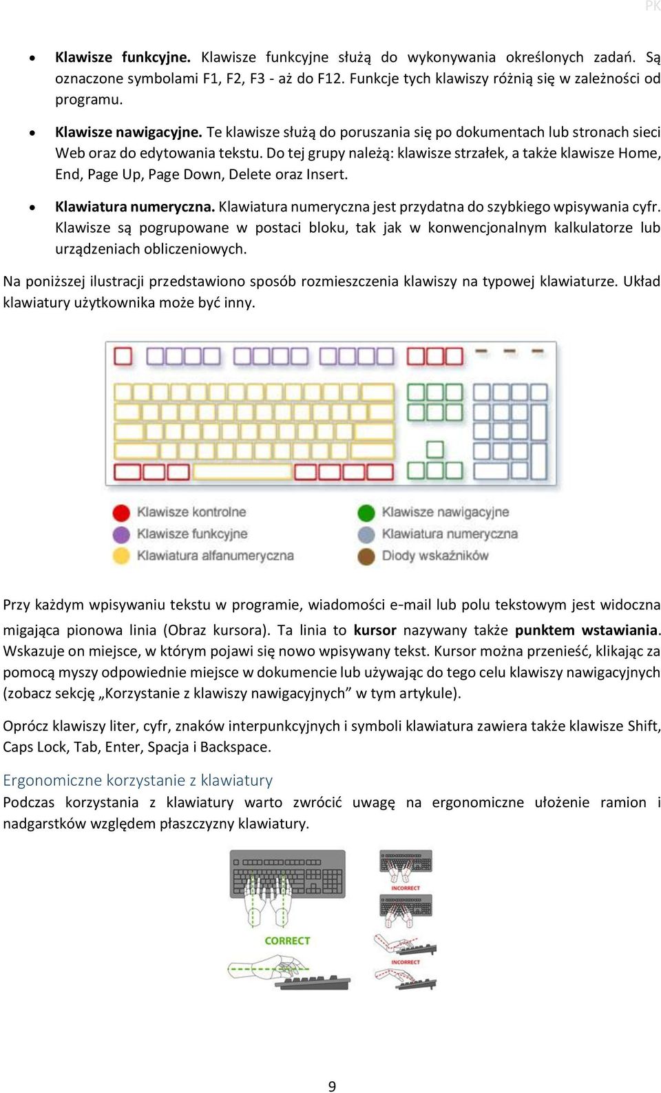 Do tej grupy należą: klawisze strzałek, a także klawisze Home, End, Page Up, Page Down, Delete oraz Insert. Klawiatura numeryczna. Klawiatura numeryczna jest przydatna do szybkiego wpisywania cyfr.