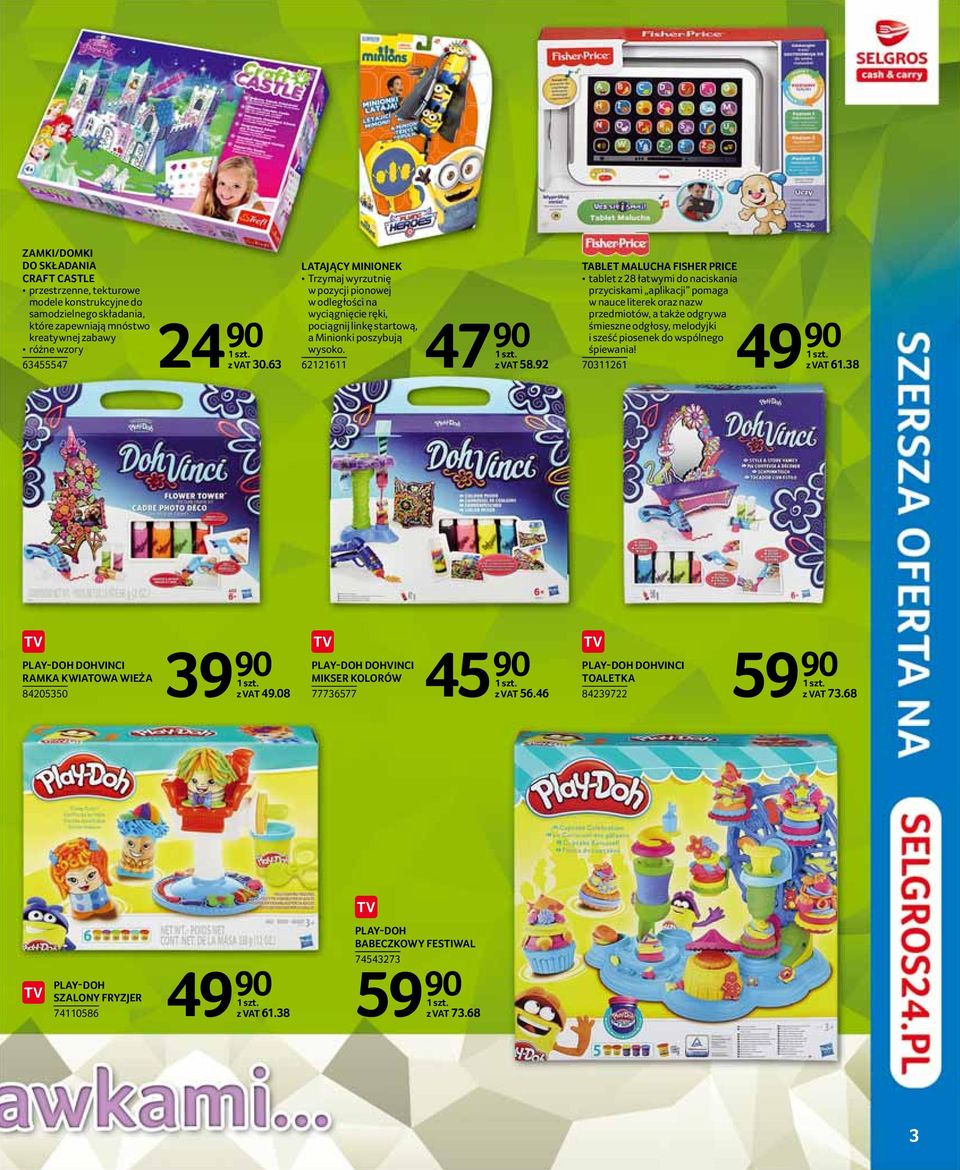 92 TABLET MALUCHA FISHER PRICE tablet z 28 łatwymi do naciskania przyciskami aplikacji pomaga w nauce literek oraz nazw przedmiotów, a także odgrywa śmieszne odgłosy, melodyjki i sześć piosenek do