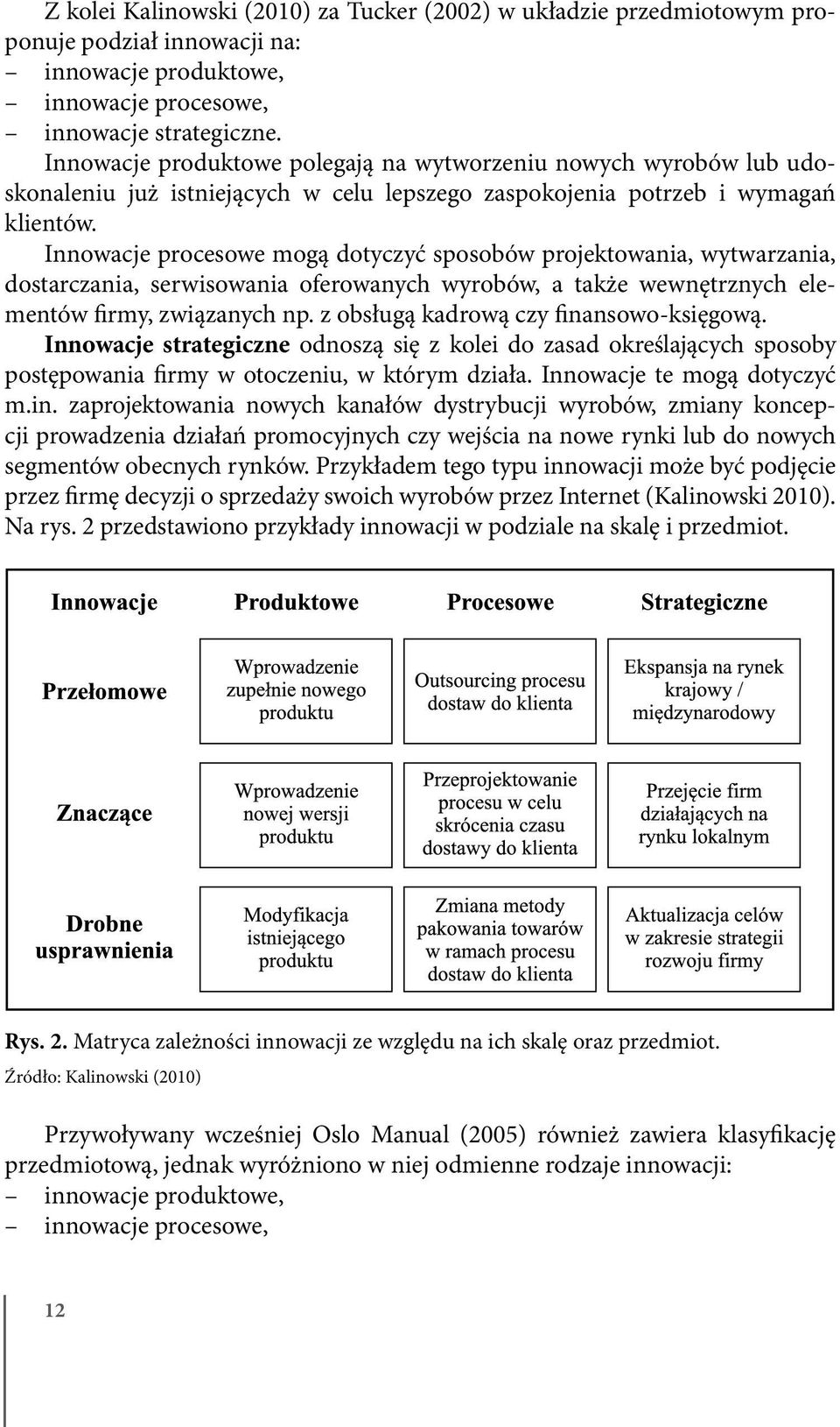 Innowacje procesowe mogą dotyczyć sposobów projektowania, wytwarzania, dostarczania, serwisowania oferowanych wyrobów, a także wewnętrznych elementów firmy, związanych np.