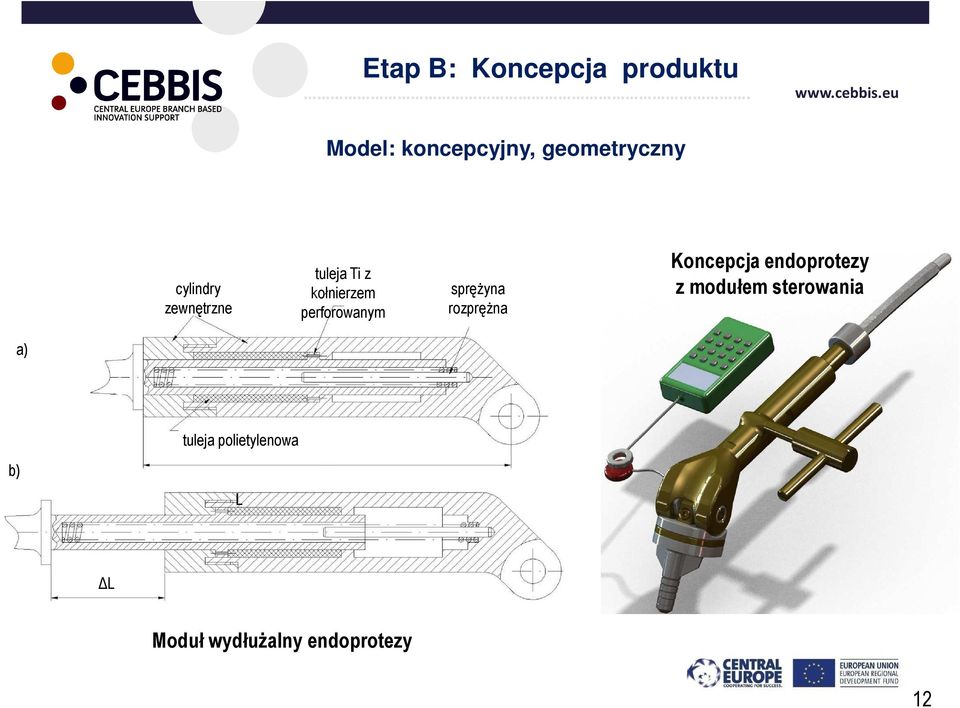 spręŝyna rozpręŝna Koncepcja endoprotezy z modułem