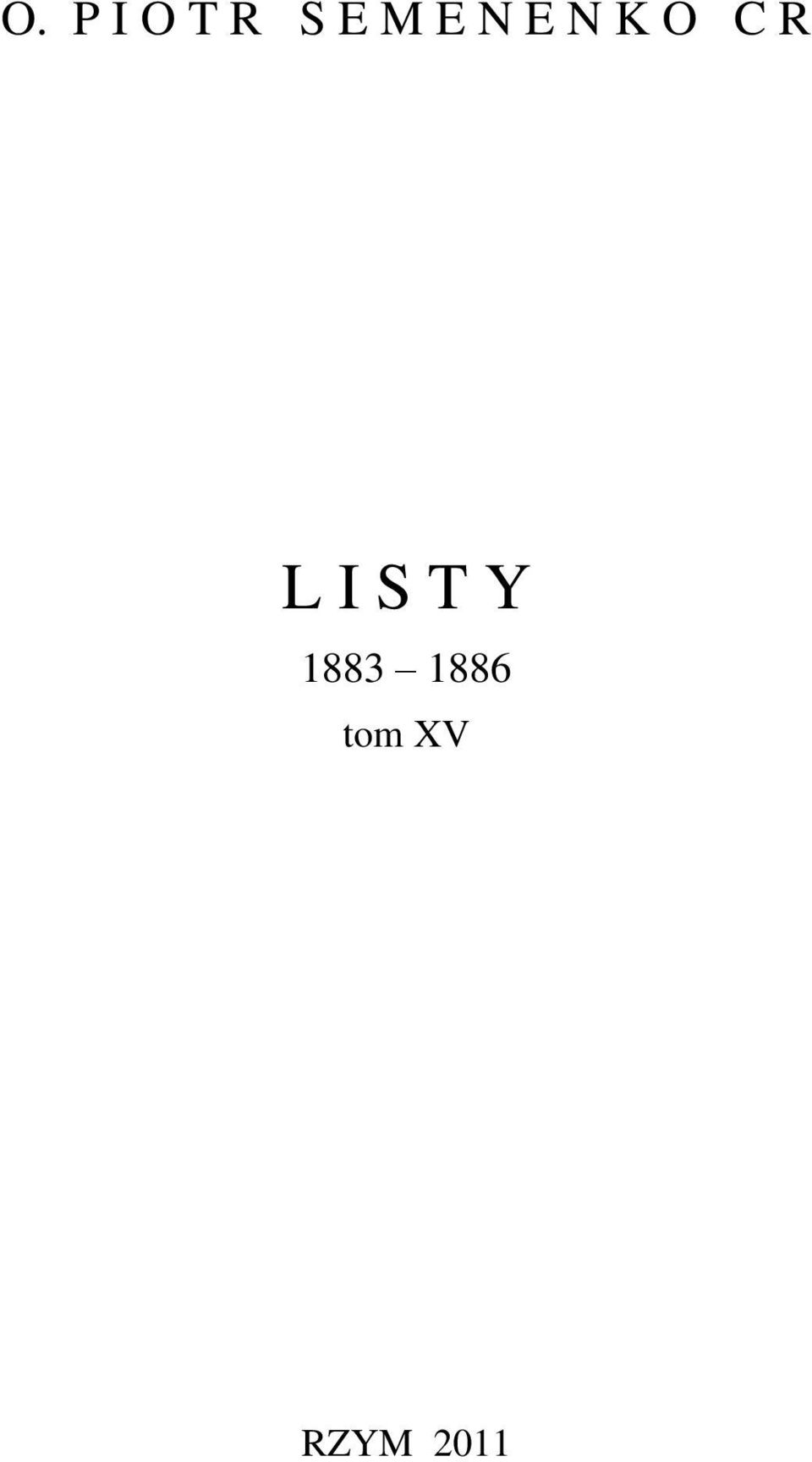 L I S T Y 1883