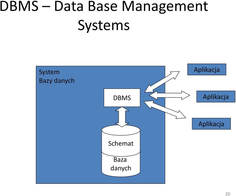 Aplikacja DBMS Aplikacja