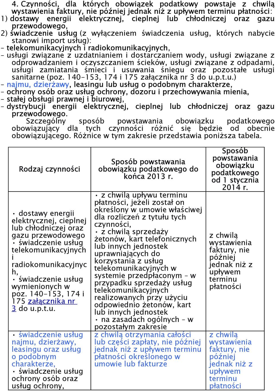 dostarczaniem wody, usługi związane z odprowadzaniem i oczyszczaniem ścieków, usługi związane z odpadami, usługi zamiatania śmieci i usuwania śniegu oraz pozostałe usługi sanitarne (poz.