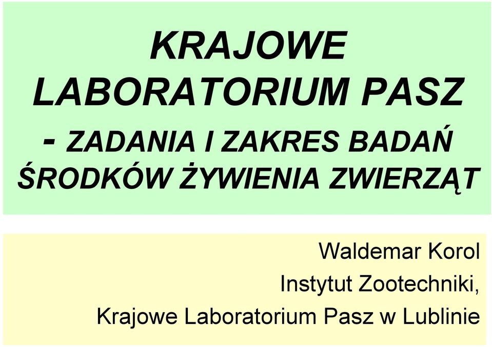 ZWIERZĄT Waldemar Korol Instytut