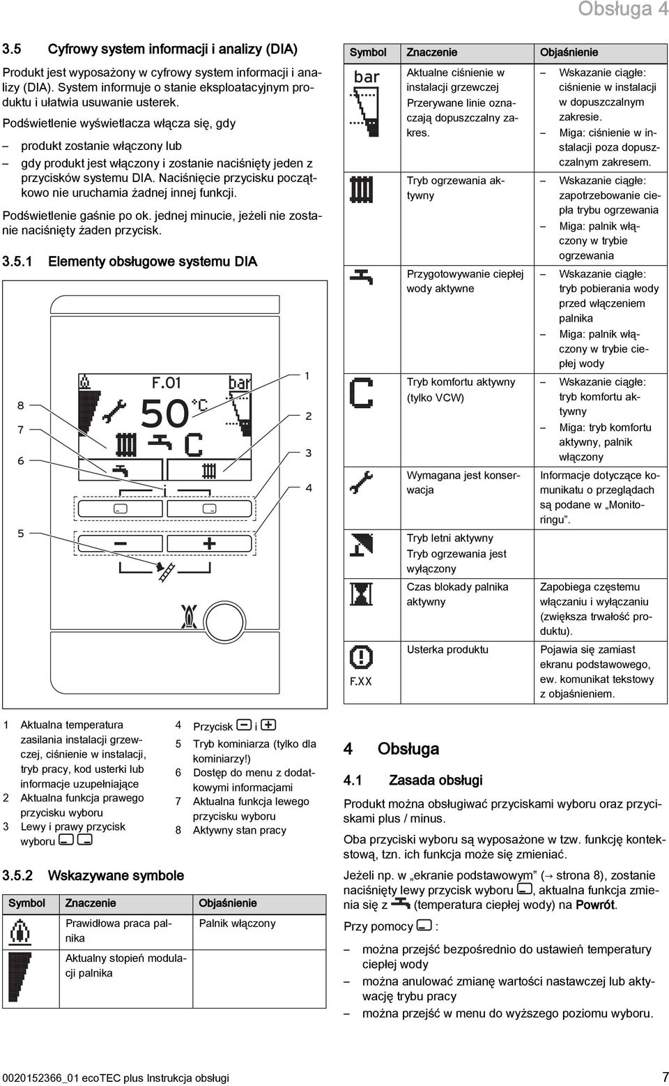 Podświetlenie wyświetlacza włącza się, gdy produkt zostanie włączony lub gdy produkt jest włączony i zostanie naciśnięty jeden z przycisków systemu DIA.