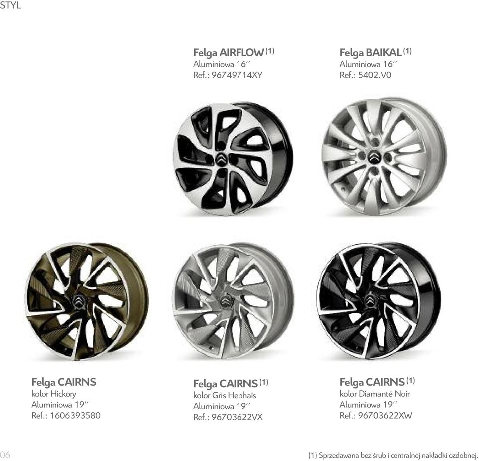 V0 Felga CaIrns kolor hickory aluminiowa 19 ref.