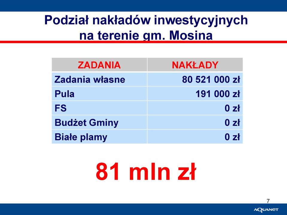 Budżet Gminy Białe plamy NAKŁADY 80 521