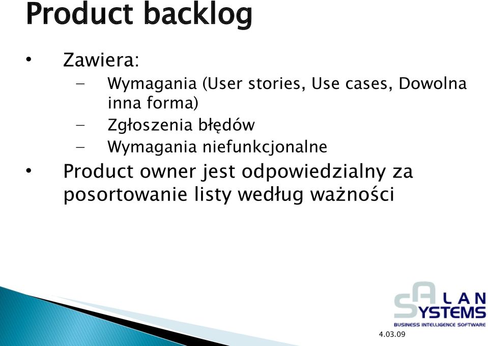 Zgłoszenia błędów Wymagania niefunkcjonalne