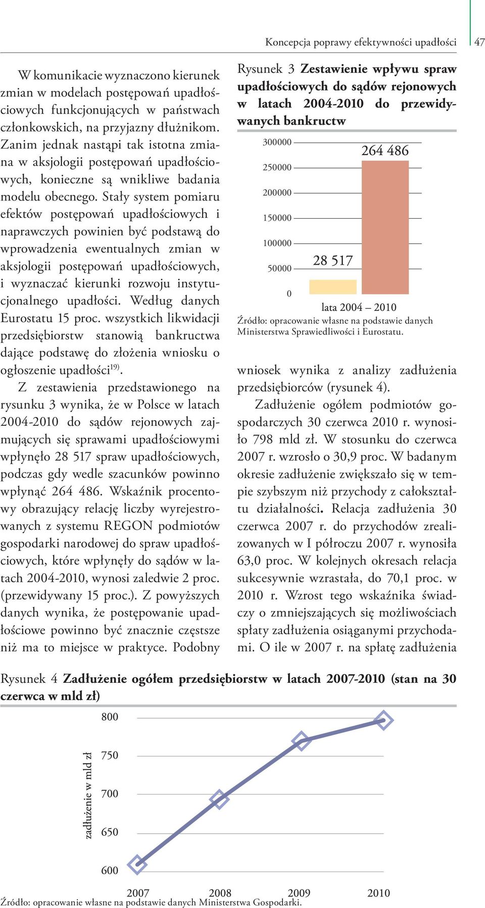 Stały system pomiaru efektów postępowań upadłościowych i naprawczych powinien być podstawą do wprowadzenia ewentualnych zmian w aksjologii postępowań upadłościowych, i wyznaczać kierunki rozwoju