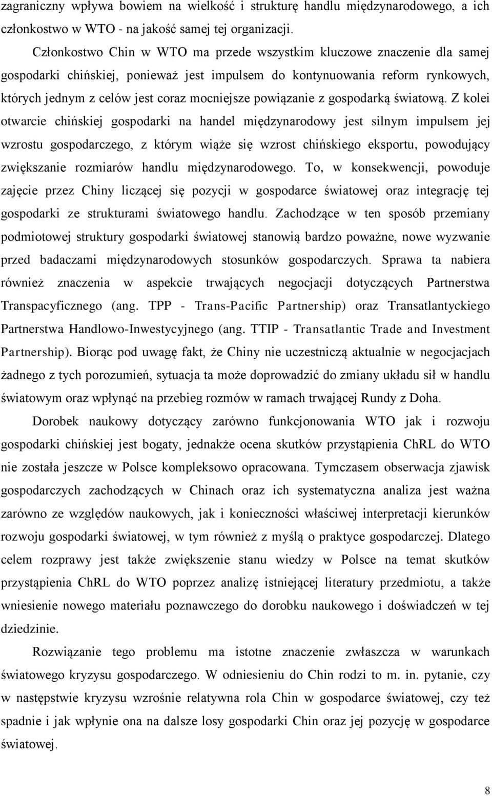 powiązanie z gospodarką światową.