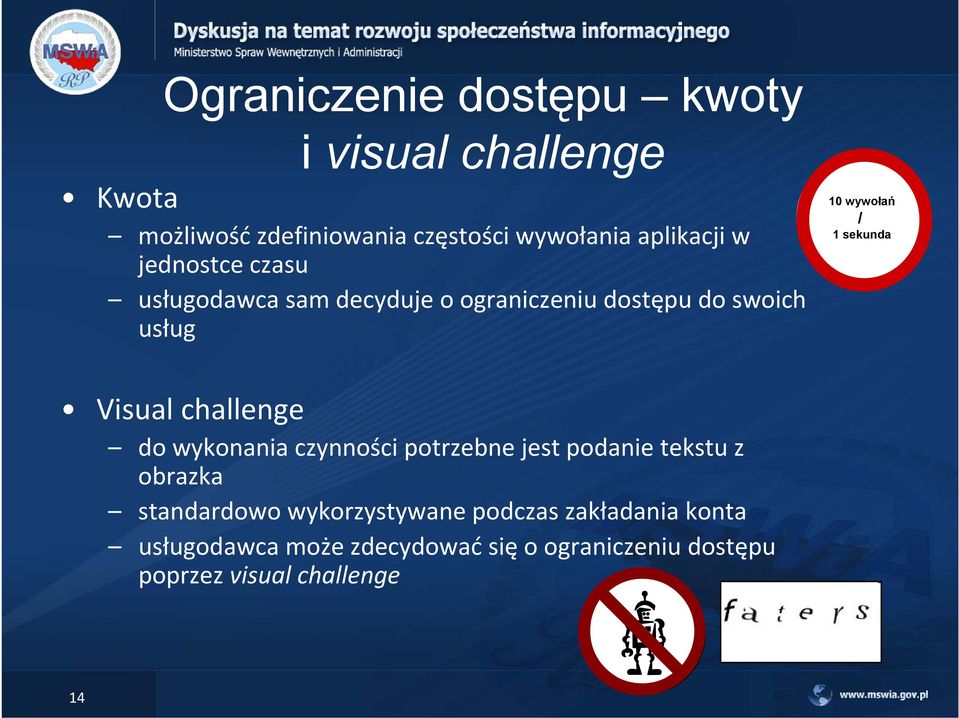 Visual challenge do wykonania czynności potrzebne jest podanie tekstu z obrazka standardowo wykorzystywane