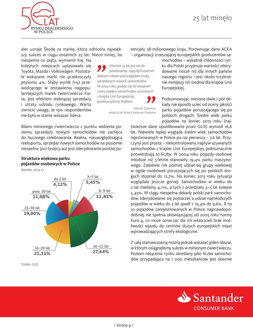 Słaby wynik (1%) przewodzącego w zestawieniu najpopularniejszych marek ćwierćwiecza Fiata, jest efektem słabnącej sprzedaży i utraty udziału rynkowego.