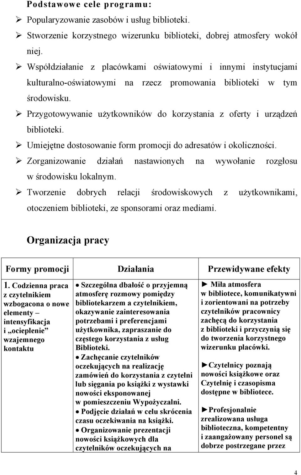 Przygotowywanie użytkowników do korzystania z oferty i urządzeń Umiejętne dostosowanie form promocji do adresatów i okoliczności.