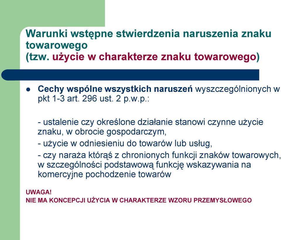 lne wszystkich naruszeń wyszczególnionych w pk