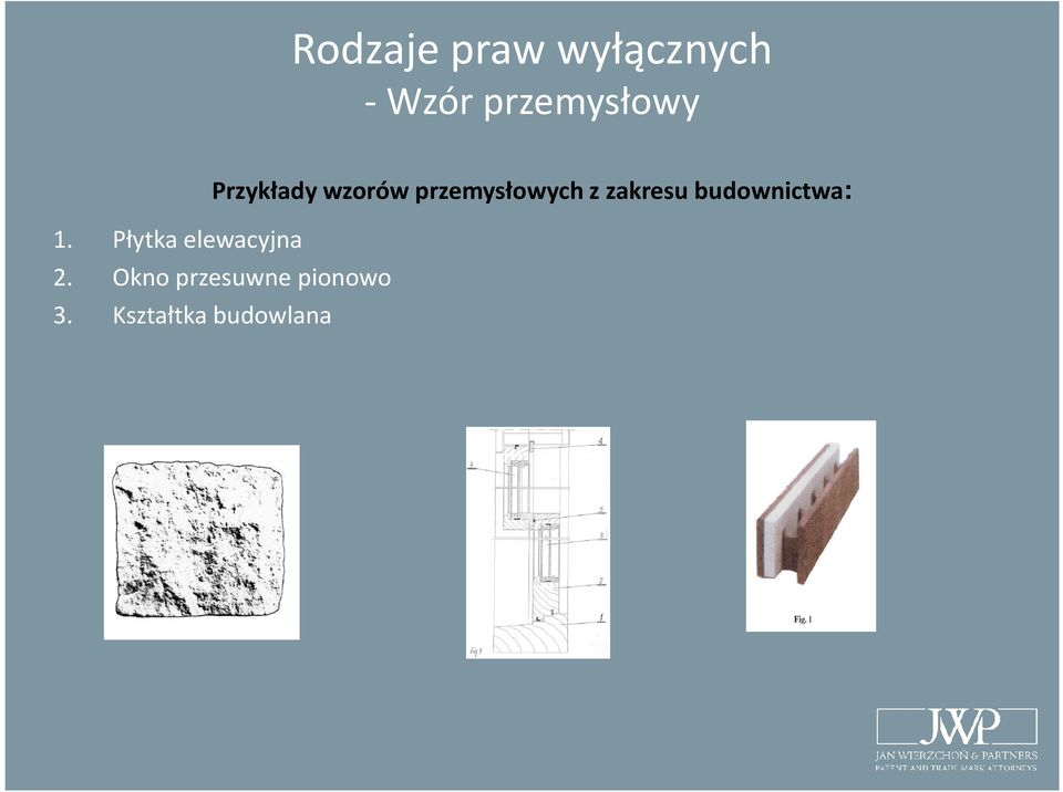 budownictwa: 1. Płytka elewacyjna 2.