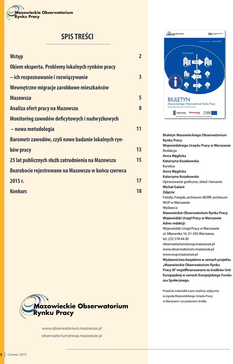 ofert pracy na Mazowszu Monitoring zawodów deficytowych i nadwyżkowych nowa metodologia Barometr zawodów, czyli nowe badanie lokalnych rynków pracy 25 lat publicznych służb zatrudnienia na Mazowszu