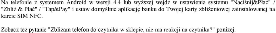 "Tap&Pay" i ustaw domyślnie aplikację banku do Twojej karty zbliżeniowej