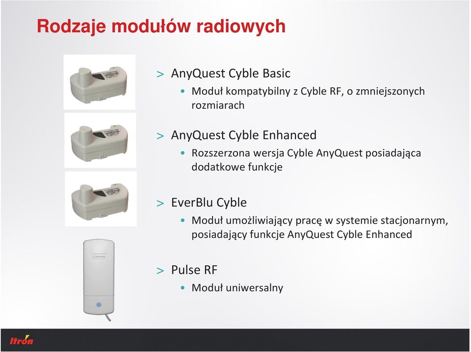 AnyQuest posiadająca dodatkowe funkcje > EverBlu Cyble Moduł umożliwiający pracę w