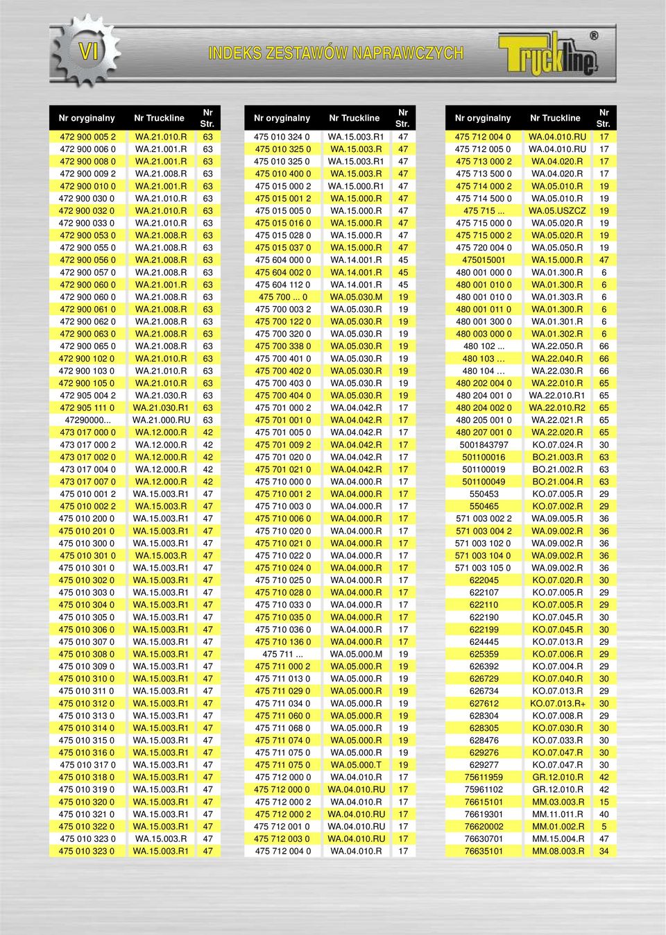 21.008.R 63 472 900 060 0 WA.21.001.R 63 472 900 060 0 WA.21.008.R 63 472 900 061 0 WA.21.008.R 63 472 900 062 0 WA.21.008.R 63 472 900 063 0 WA.21.008.R 63 472 900 065 0 WA.21.008.R 63 472 900 102 0 WA.