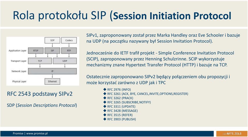 SCIP wykorzystuje mechanizmy znane Hypertext Transfer Protocol (HTTP) i bazuje na TCP.
