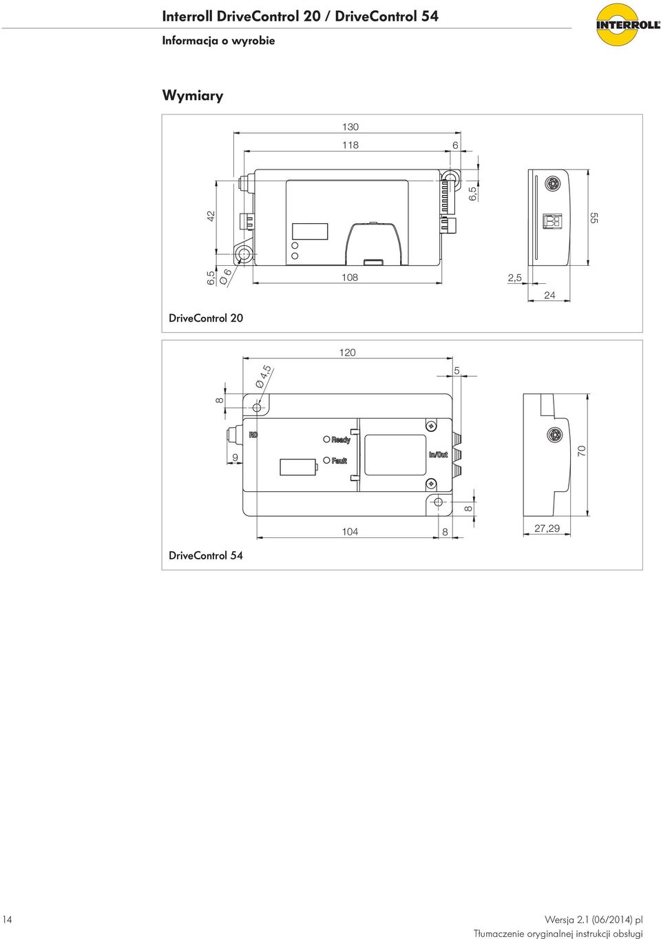 DriveControl 20 Ø 4,5 120 5 8 8 9 70