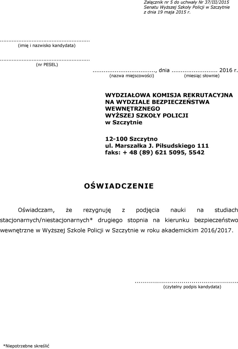 Szczytnie 12-100 Szczytno ul. Marszałka J.