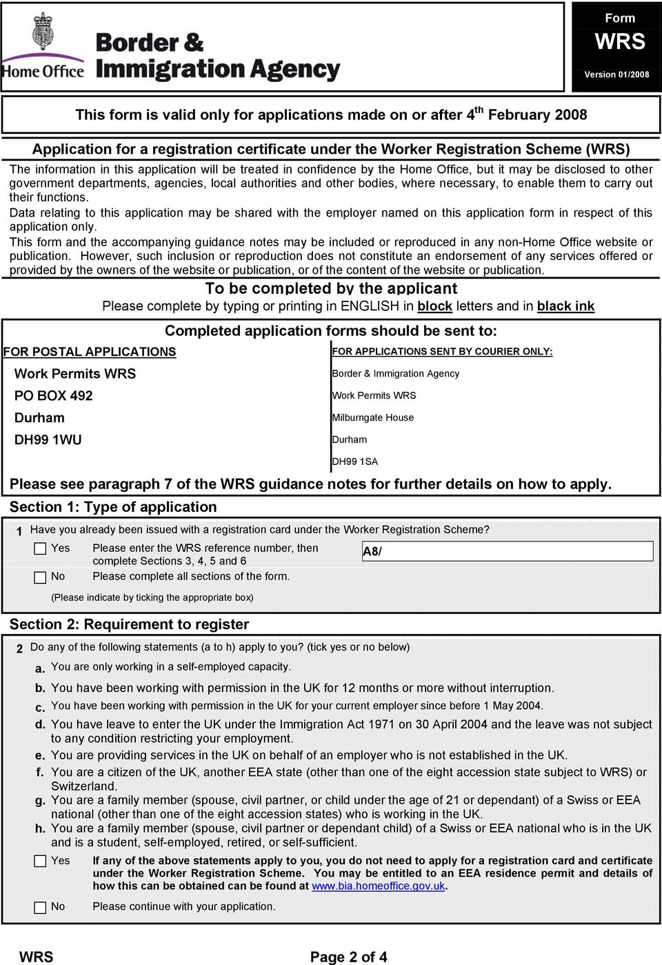 necessary, to enable them to carry out their functions. Data relating to this application may be shared with the employer named on this application form in respect of this application only.