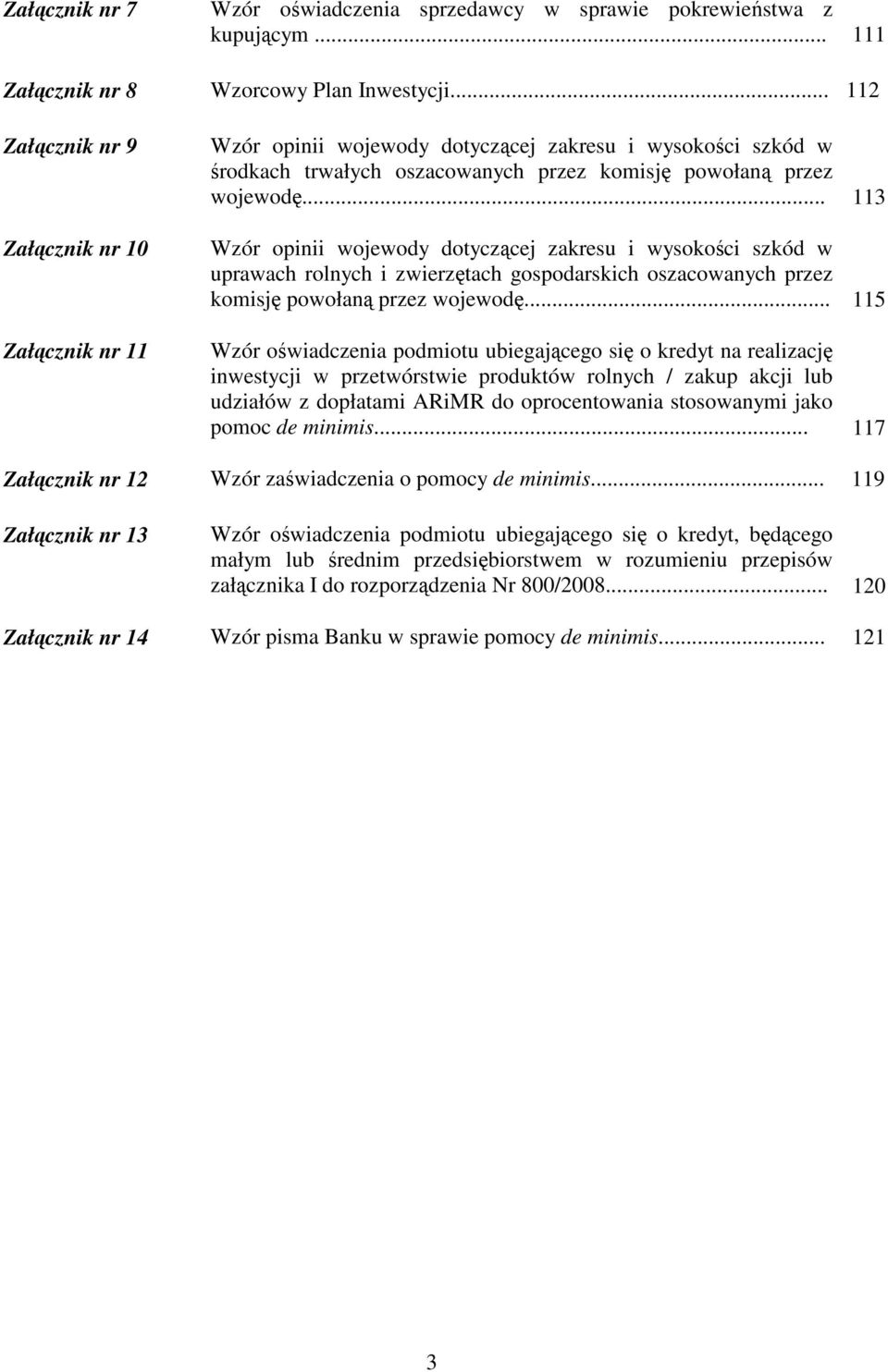 .. 113 Wzór opinii wojewody dotyczącej zakresu i wysokości szkód w uprawach rolnych i zwierzętach gospodarskich oszacowanych przez komisję powołaną przez wojewodę.