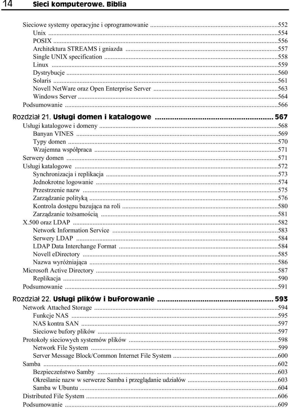 ..569 Typy domen...570 Wzajemna wspó praca...571 Serwery domen...571 Us ugi katalogowe...572 Synchronizacja i replikacja...573 Jednokrotne logowanie...574 Przestrzenie nazw...575 Zarz dzanie polityk.