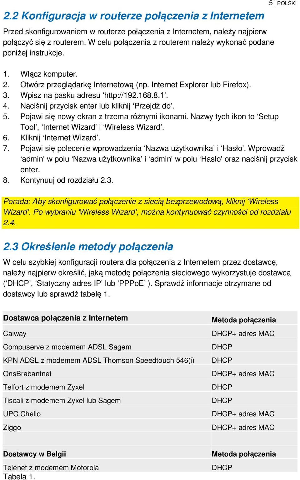 Wpisz na pasku adresu http://192.168.8.1. 4. Naciśnij przycisk enter lub kliknij Przejdź do. 5. Pojawi się nowy ekran z trzema różnymi ikonami.