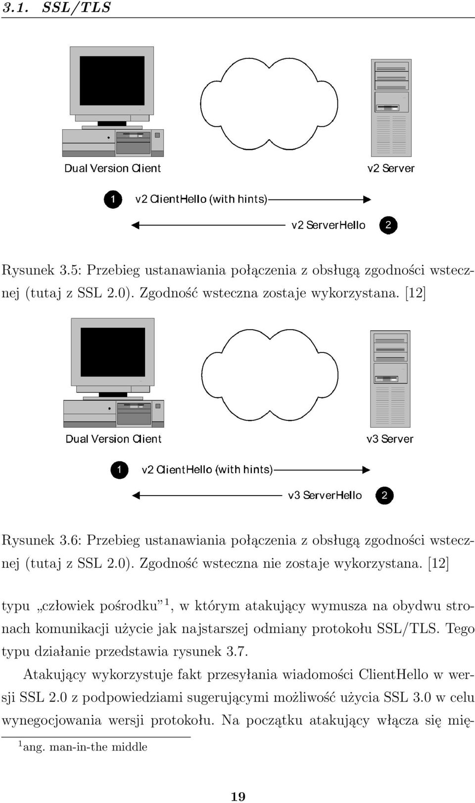 [12] typu człowiek pośrodku 1, w którym atakujący wymusza na obydwu stronach komunikacji użycie jak najstarszej odmiany protokołu SSL/TLS.