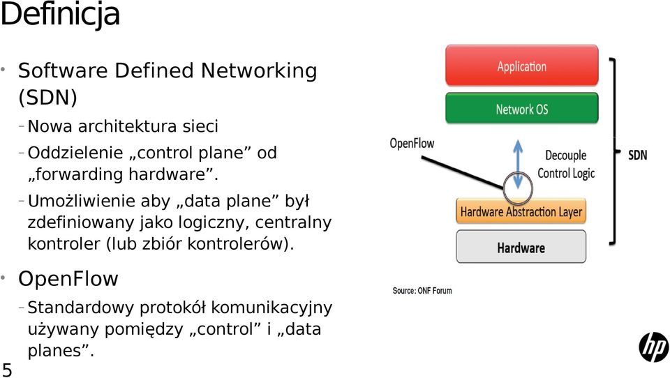 Umożliwienie aby data plane był zdefiniowany jako logiczny, centralny