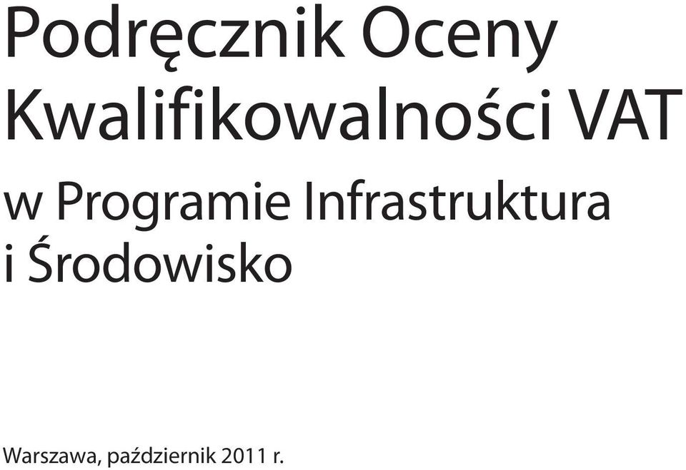 Programie Infrastruktura i