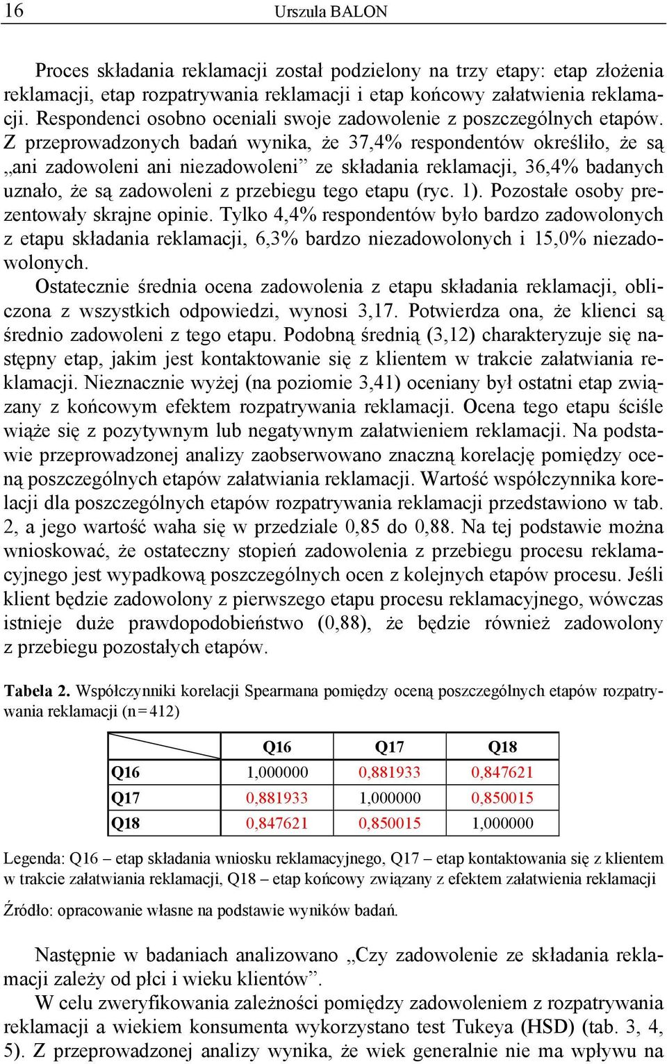 Z przeprowadzonych badań wynika, że 37,4% respondentów określiło, że są ani zadowoleni ani niezadowoleni ze składania reklamacji, 36,4% badanych uznało, że są zadowoleni z przebiegu tego etapu (ryc.