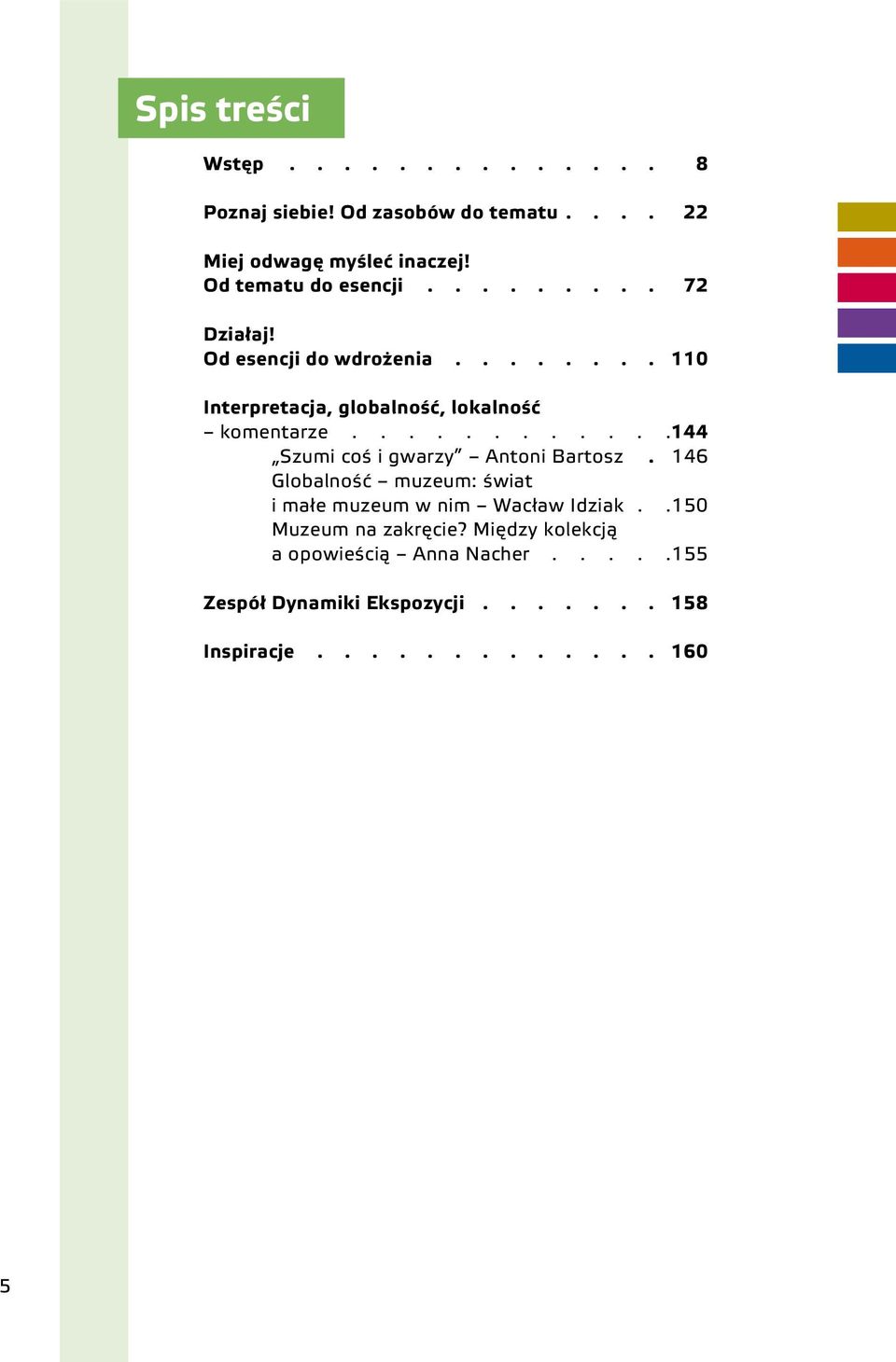 ...........144 Szumi coś i gwarzy Antoni Bartosz. 146 Globalność muzeum: świat i małe muzeum w nim Wacław Idziak.
