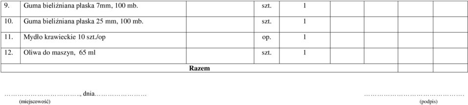 Mydło krawieckie 10 szt./op op. 1 12.