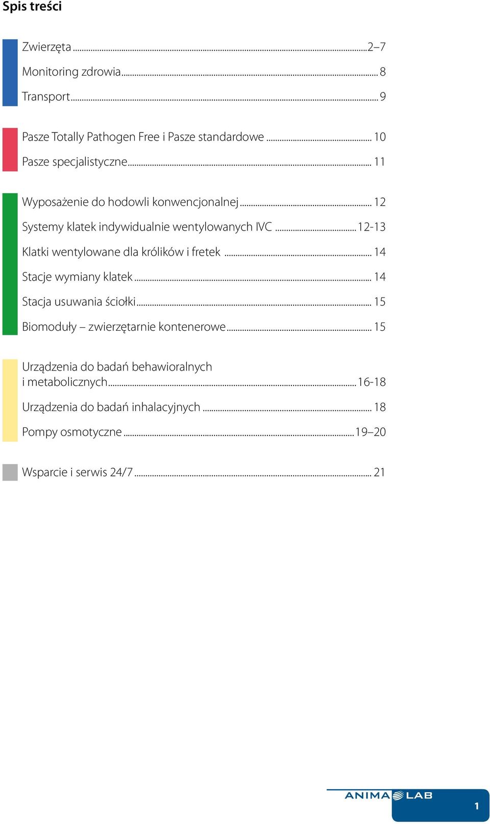 ..12-13 Klatki wentylowane dla królików i fretek... 14 Stacje wymiany klatek... 14 Stacja usuwania ściołki.