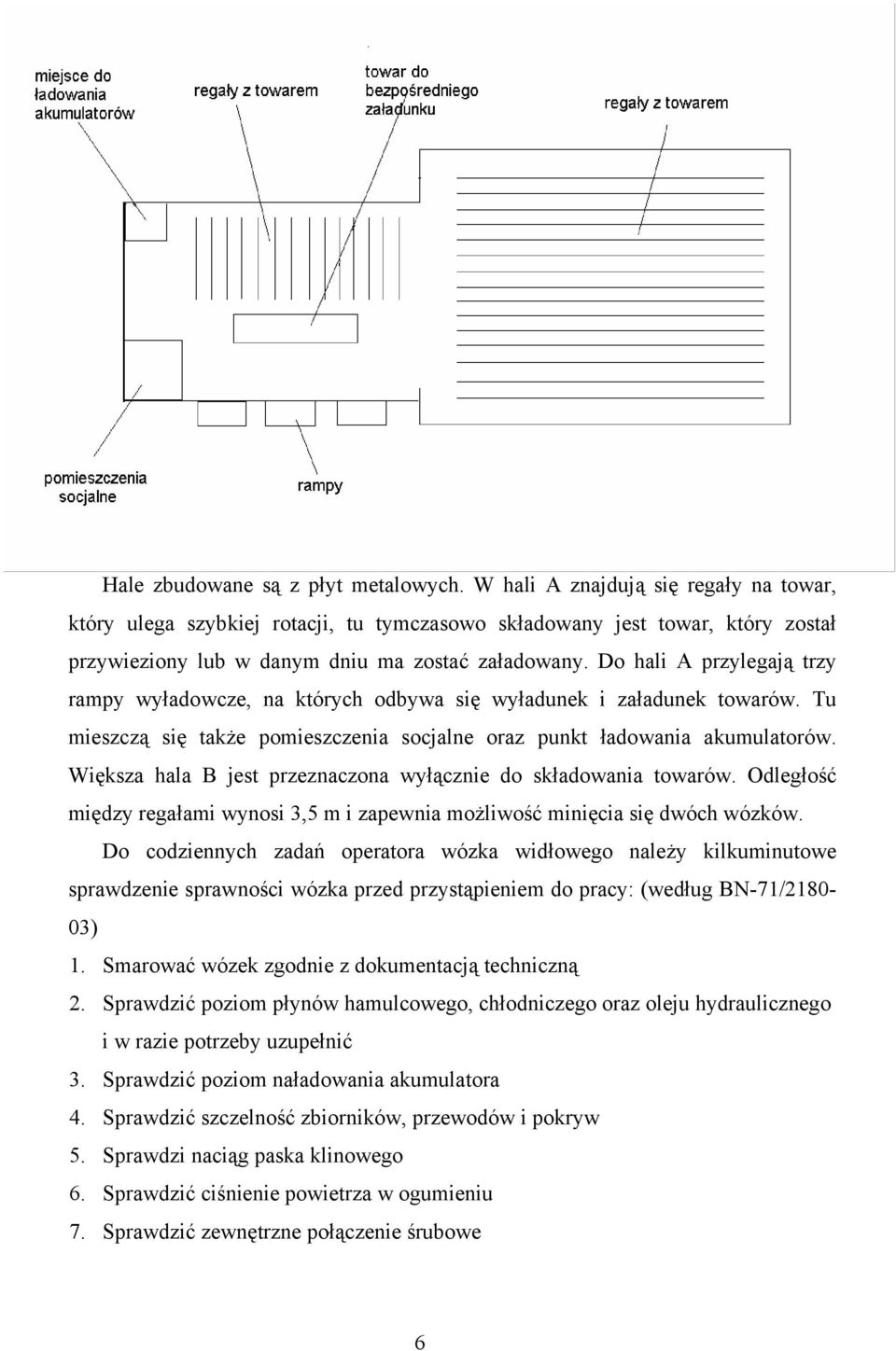 Do hali A przylegają trzy rampy wyładowcze, na których odbywa się wyładunek i załadunek towarów. Tu mieszczą się także pomieszczenia socjalne oraz punkt ładowania akumulatorów.