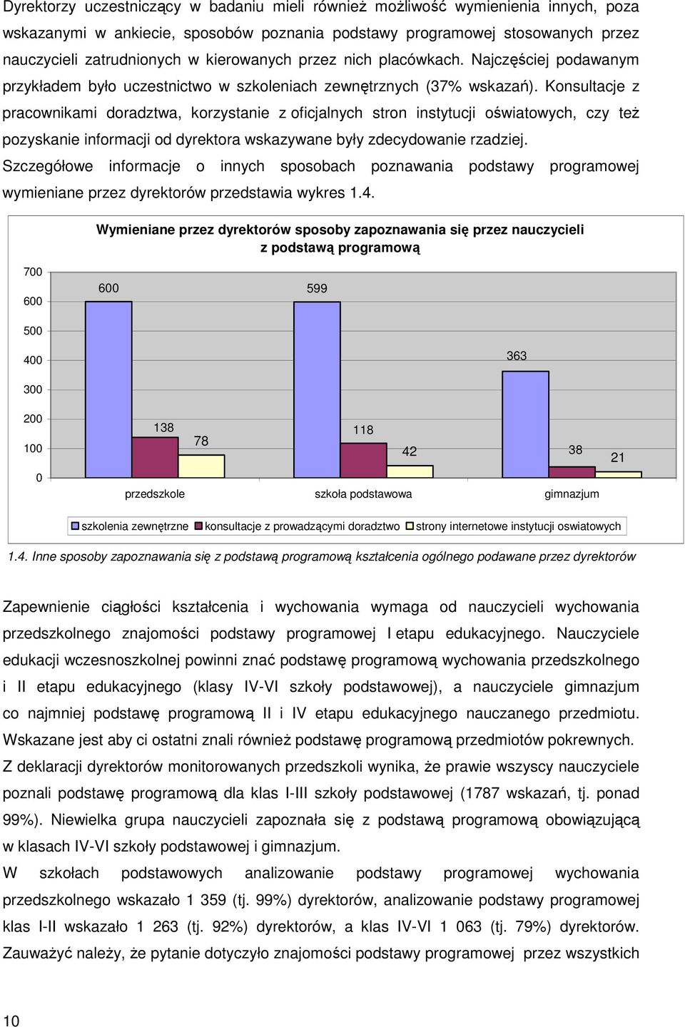 Konsultacje z pracownikami doradztwa, korzystanie z oficjalnych stron instytucji oświatowych, czy teŝ pozyskanie informacji od dyrektora wskazywane były zdecydowanie rzadziej.