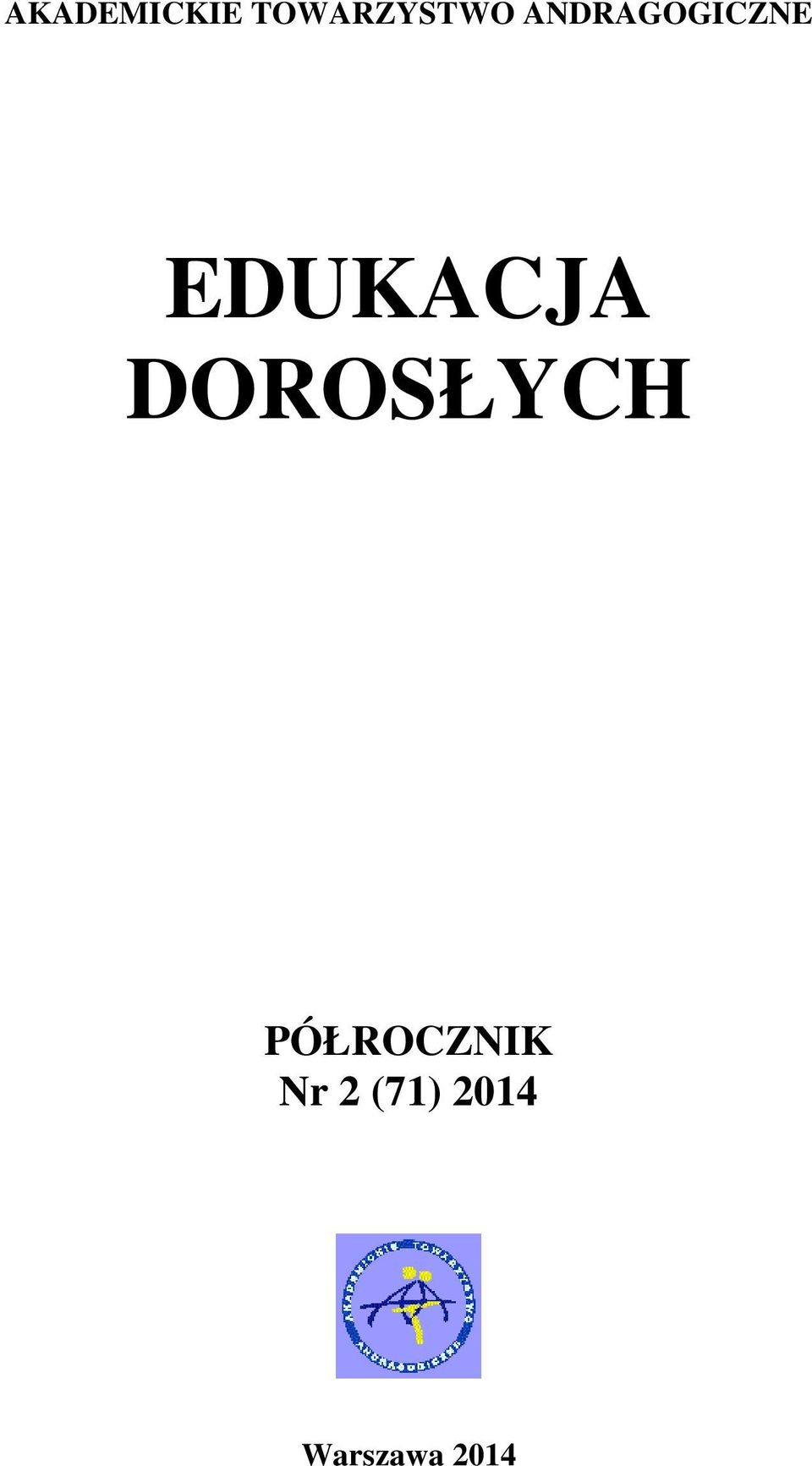 DOROSŁYCH PÓŁROCZNIK Nr