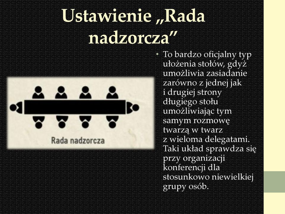 umożliwiając tym samym rozmowę twarzą w twarz z wieloma delegatami.