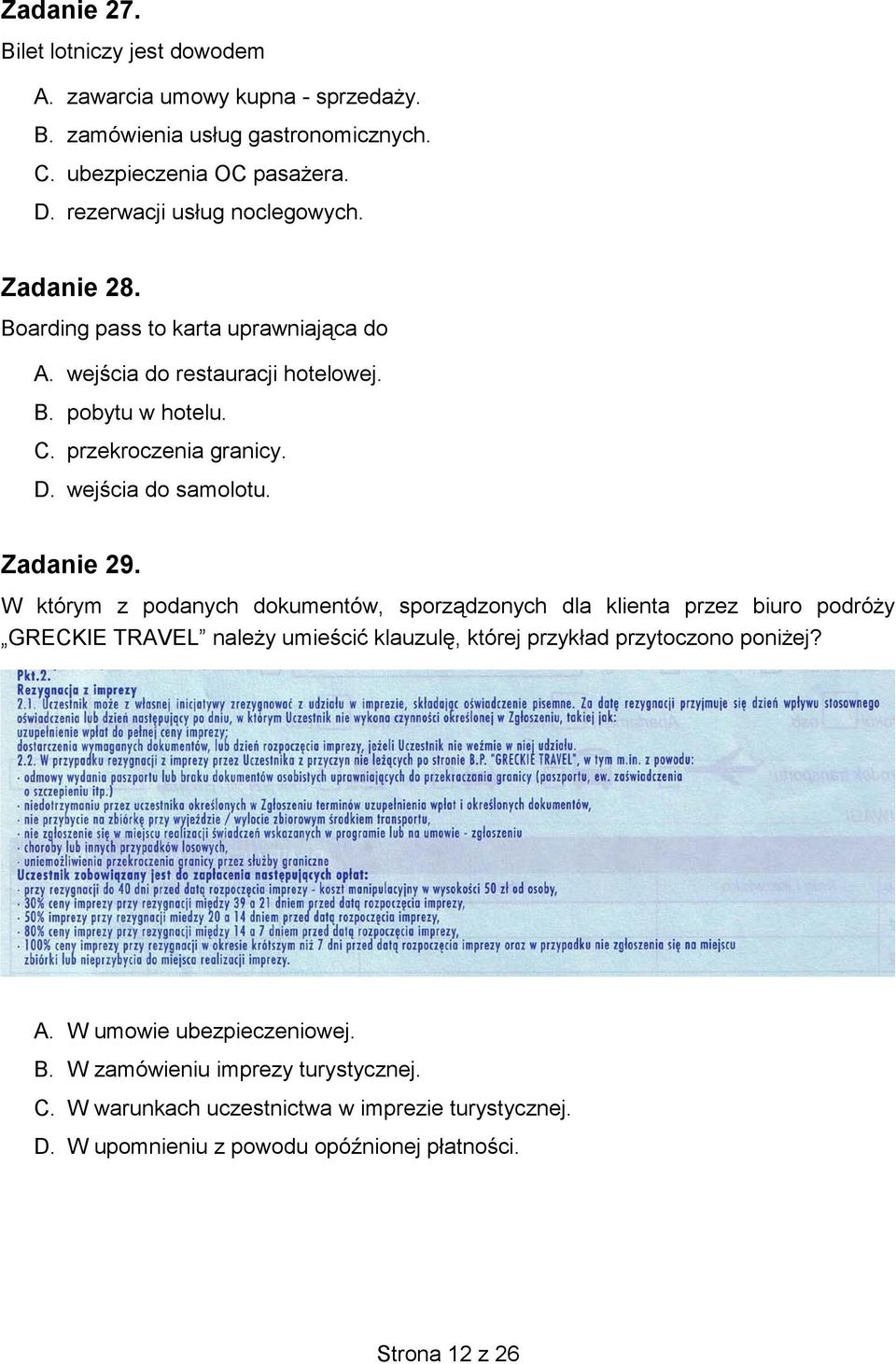 wejścia do samolotu. Zadanie 29.